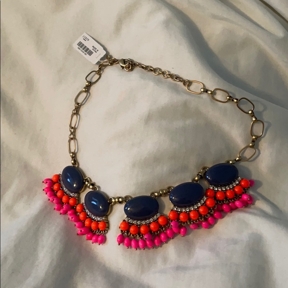 NWT Jcrew fan fringed necklace